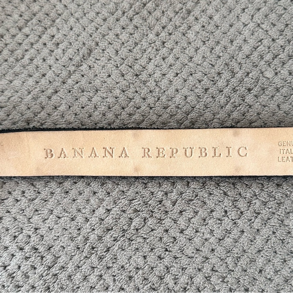 Banana Republic Black Suede Gold Tone Arrow Chevron Belt Small Italian Leather - Picture 14 of 15